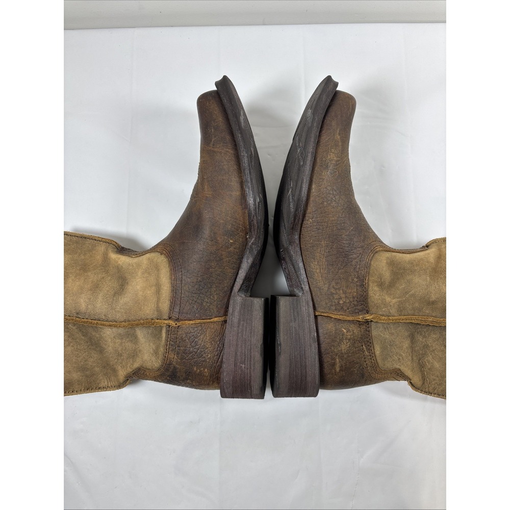 Ariat Rambler Mens 8.5 D Brown Leather Square Toe Boots Mid-Calf Western Durable - Picture 5 of 12